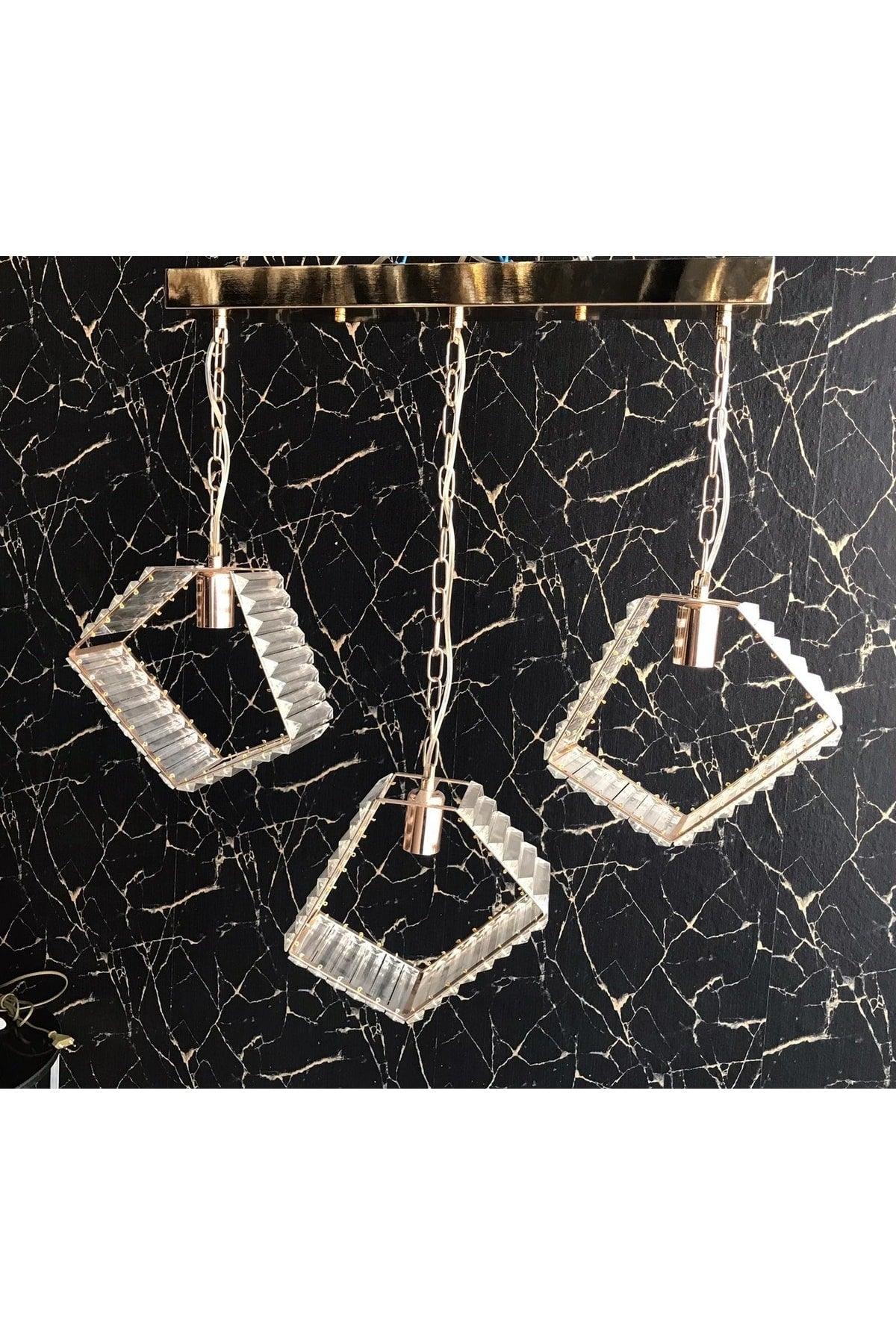 Hermes 3 Row Gold Color Pendant Chandelier - Swordslife