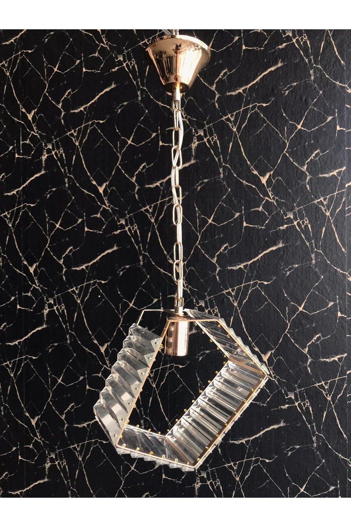 Hermes Single Pendant Lamp Gold Color Chandelier - Swordslife