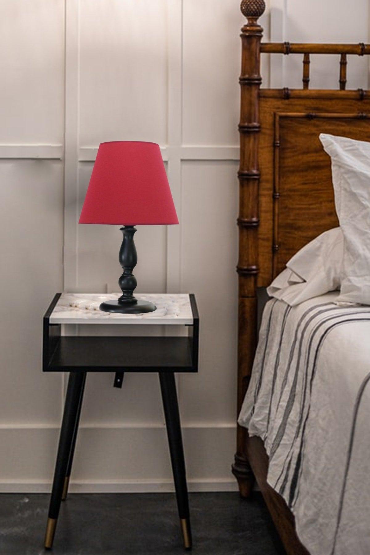 Himara Red Lampenschirm Salon Desktop Lampe Showcase Hotel Dekorative Vintage Cafe Schlafzimmer - Swordslife
