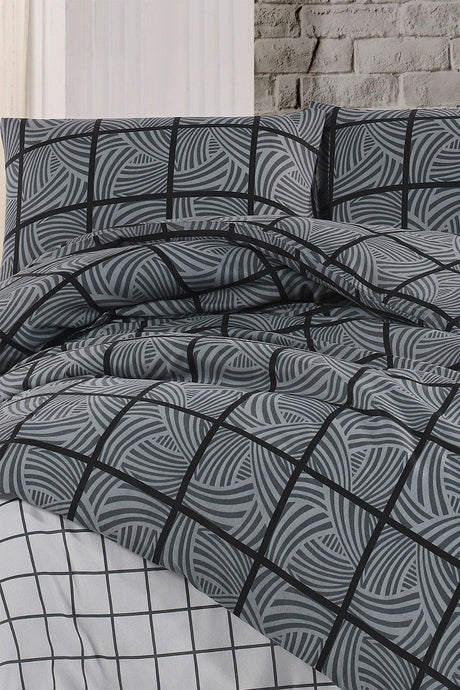 Hypnos Checkered Double Duvet Cover Set - Swordslife