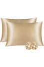 Silk Satin 50x70 Cm Pillow Cover 2 Pieces Buckle Curly Hair Beige 2 Pieces - Swordslife