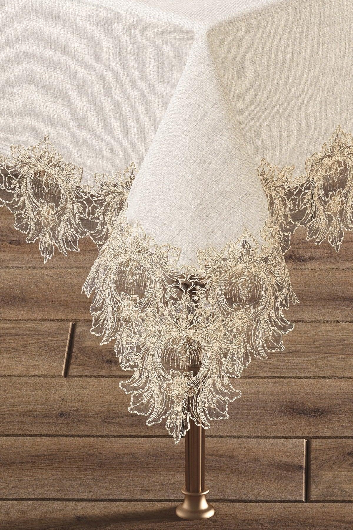 Iris Linen French Lacy Table Cloth - Swordslife