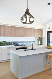 Isabel Modern String Black Hall Hallway Kitchen Living Room Single Chandelier - Swordslife