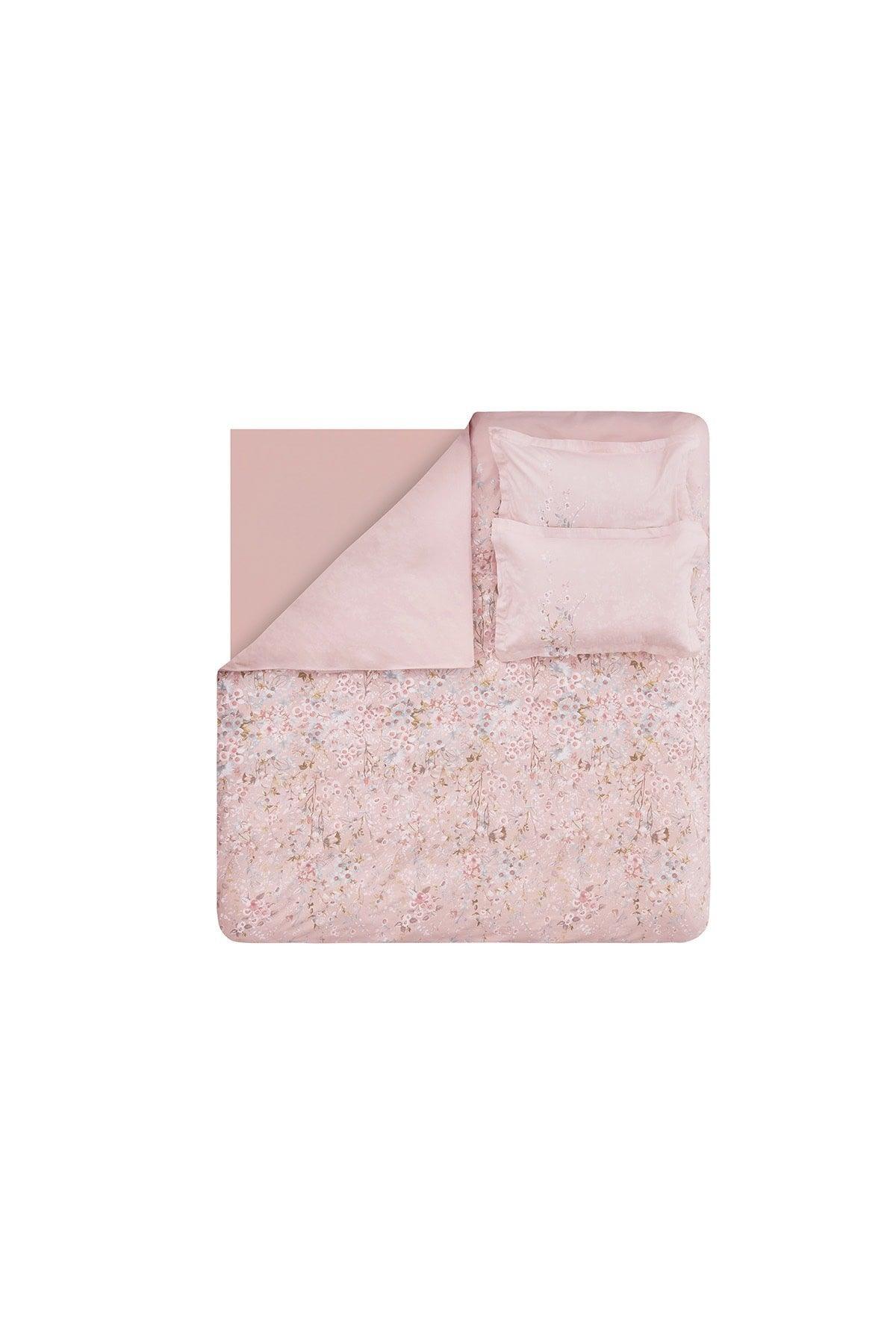 Isadora Satin Double Duvet Cover Set - Powder - Swordslife