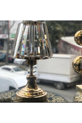 Imported Crystal Stone Metal Lampshade Gold - Swordslife