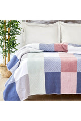 Joyce Indigo Multi Double Cotton Blanket - Swordslife