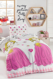 Junior Duvet Cover Set Single Beatiful Girl White - Swordslife