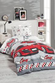 Junior Duvet Cover Set Single Crazy Red - Swordslife