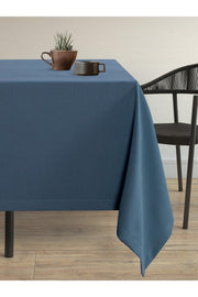 Velvet Textured Dove Blue Tablecloth - Swordslife