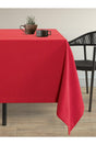 Velvet Textured Sultanate Red Tablecloth - Swordslife