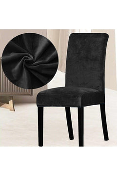 Gray silk velvet lycra chair cover, elastic one-piece