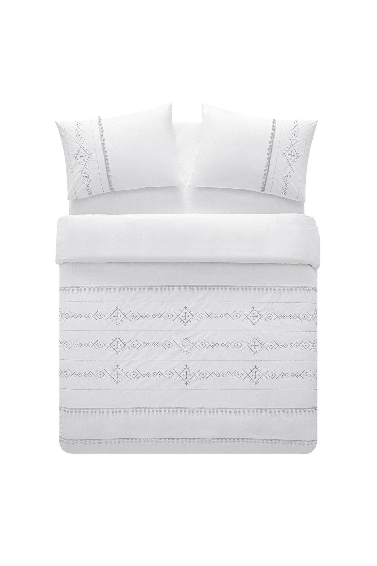 Kallis Double Ranforce Embroidered Duvet Cover Set - Swordslife