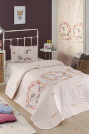 Quilted Cover Set Single Unicorns Pink - Swordslife