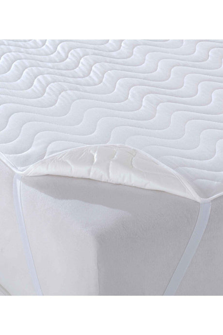 Quilted 4 Corner White Mattress Protector Single Double Water Liquid Proof Sweatproof Mattress Underlayment - Swordslife