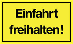 Keep driveway clear sign