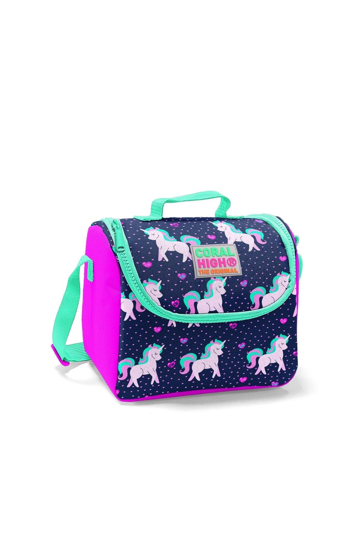 Kids Navy Blue Unicorn Thermo Lunch Box