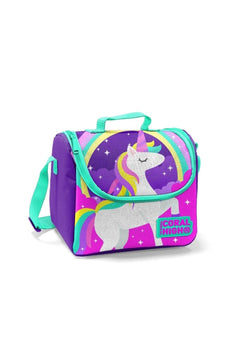 Kids insulated lunch box with unicorn pattern and carry handle