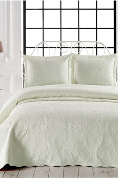 Microfiber quilted bedspread set with pillowcases 250x260cm