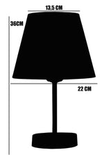 Kumbeji Modern Double Bedroom Lampshade Black Footed Table Lamp - Swordslife