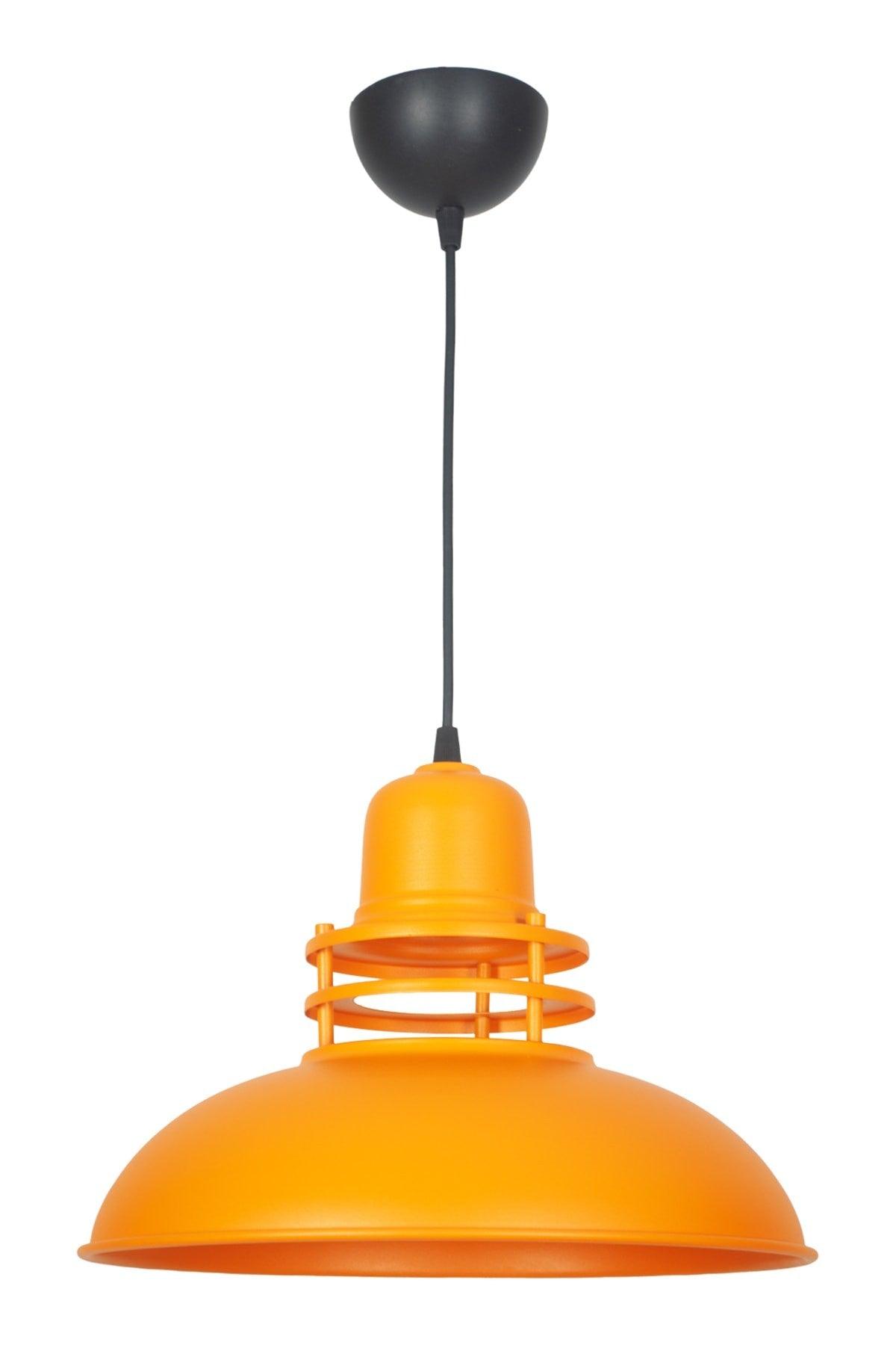 Fener Modern Design Plastered Pendant Lamp Metal Orange Color Pendant Lamp Cafe - Kitchen Single Chandelier - Swordslife