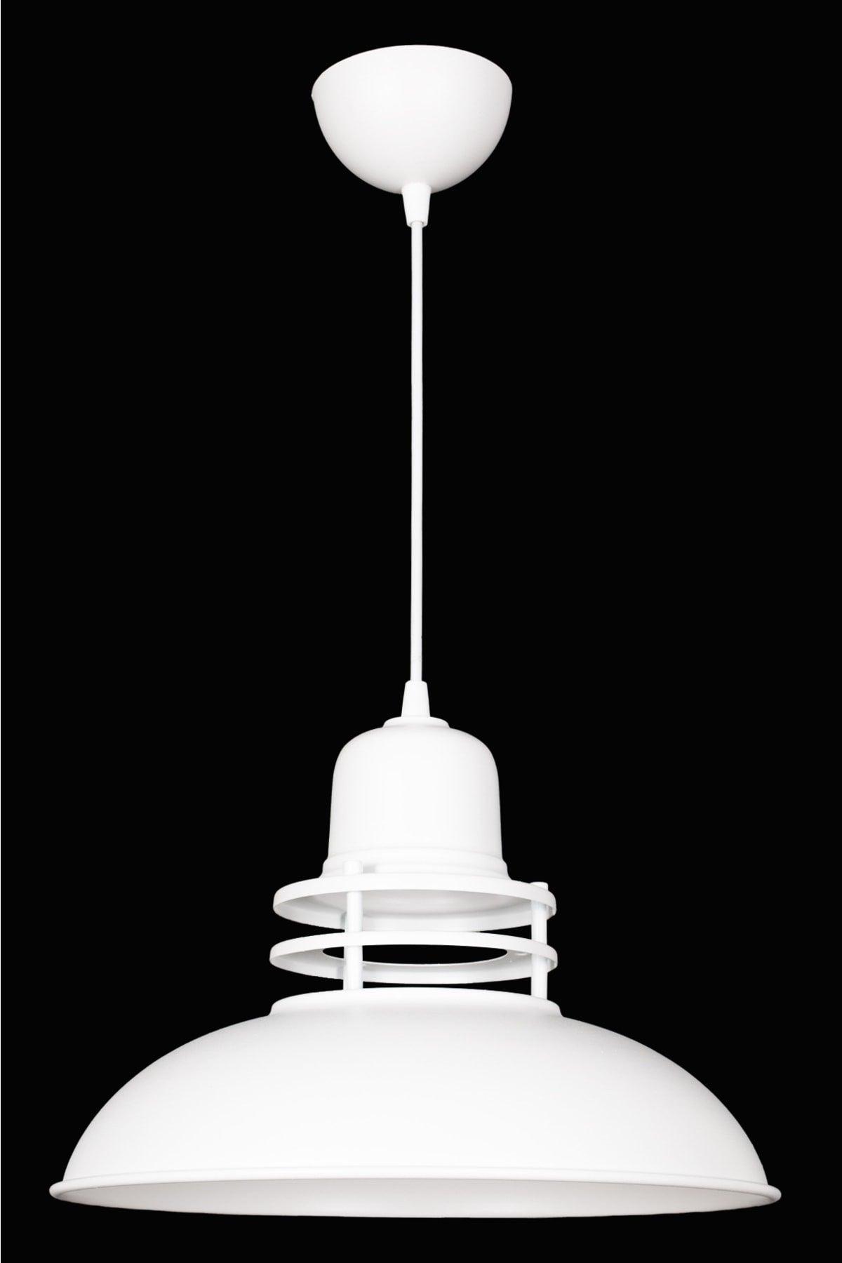 Fener Modern Design Plastered Pendant Lamp Metal White Color Pendant Lamp Cafe - Kitchen Single Chandelier - Swordslife