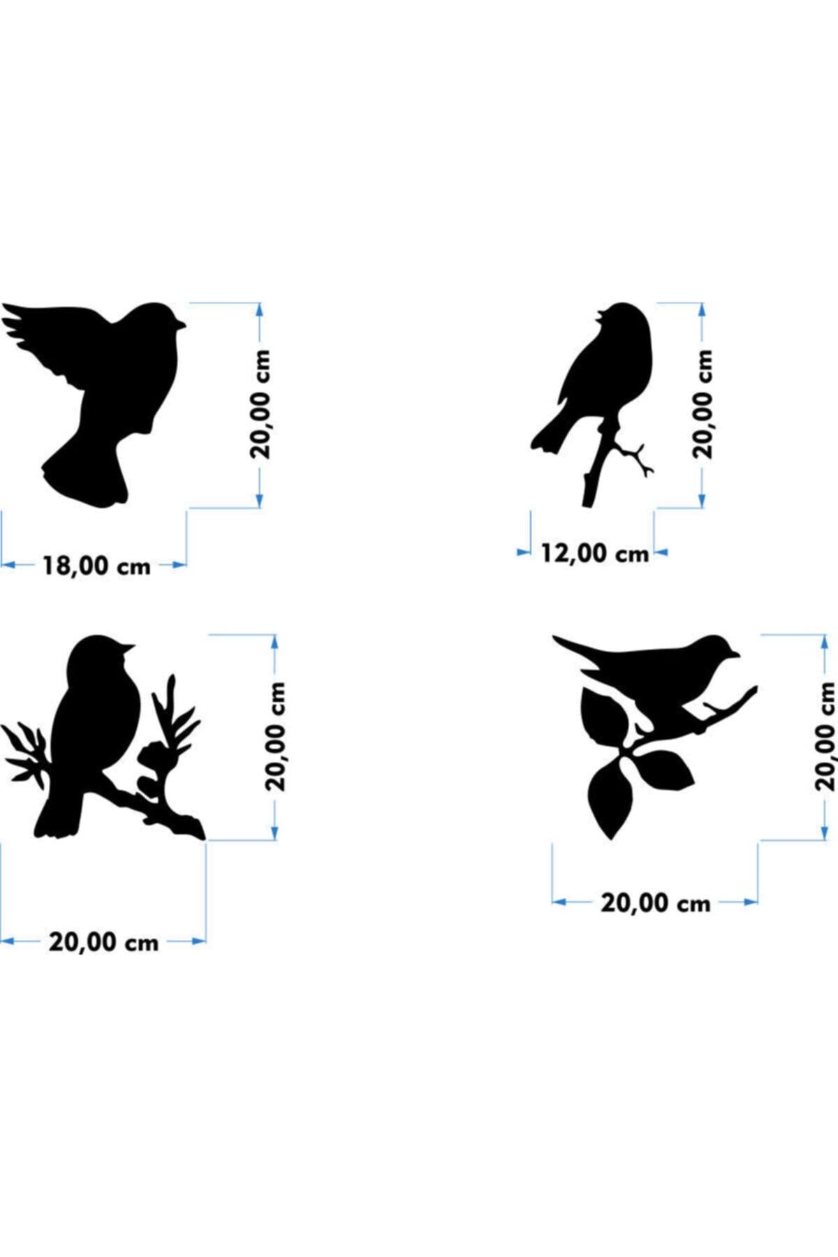 Laser Cut Modern Quad Bird Wall Decor - Swordslife