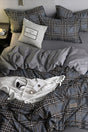 Double Linen Duvet Cover Set Nordic Style Gray - Swordslife