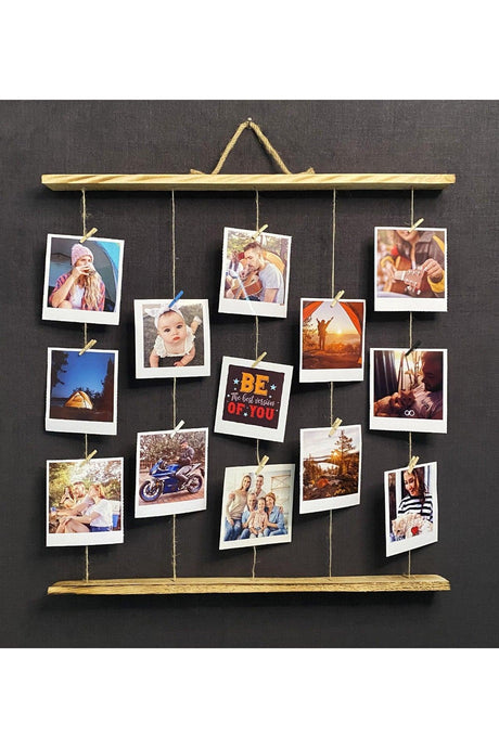 Lighted Rope Photo Frame Hanger With Latch