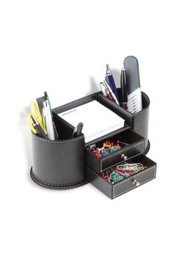Genuine leather pencil case with spectacle design