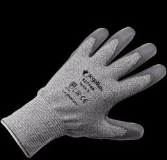 Gray Anthracite Safety Gloves Size 9 with PU Palm Coating