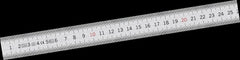 Stainless steel ruler with metric and half-centimeter scales