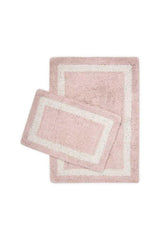 Liberte Bath Mat 2 Pack Pink 40x60+60x90