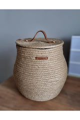 Wicker Basket with Lid, Organizer, Potato Onion Basket, Multi-Purpose Basket - Swordslife