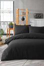 Life 200x220 Plain Black Double Duvet Cover Set - Swordslife