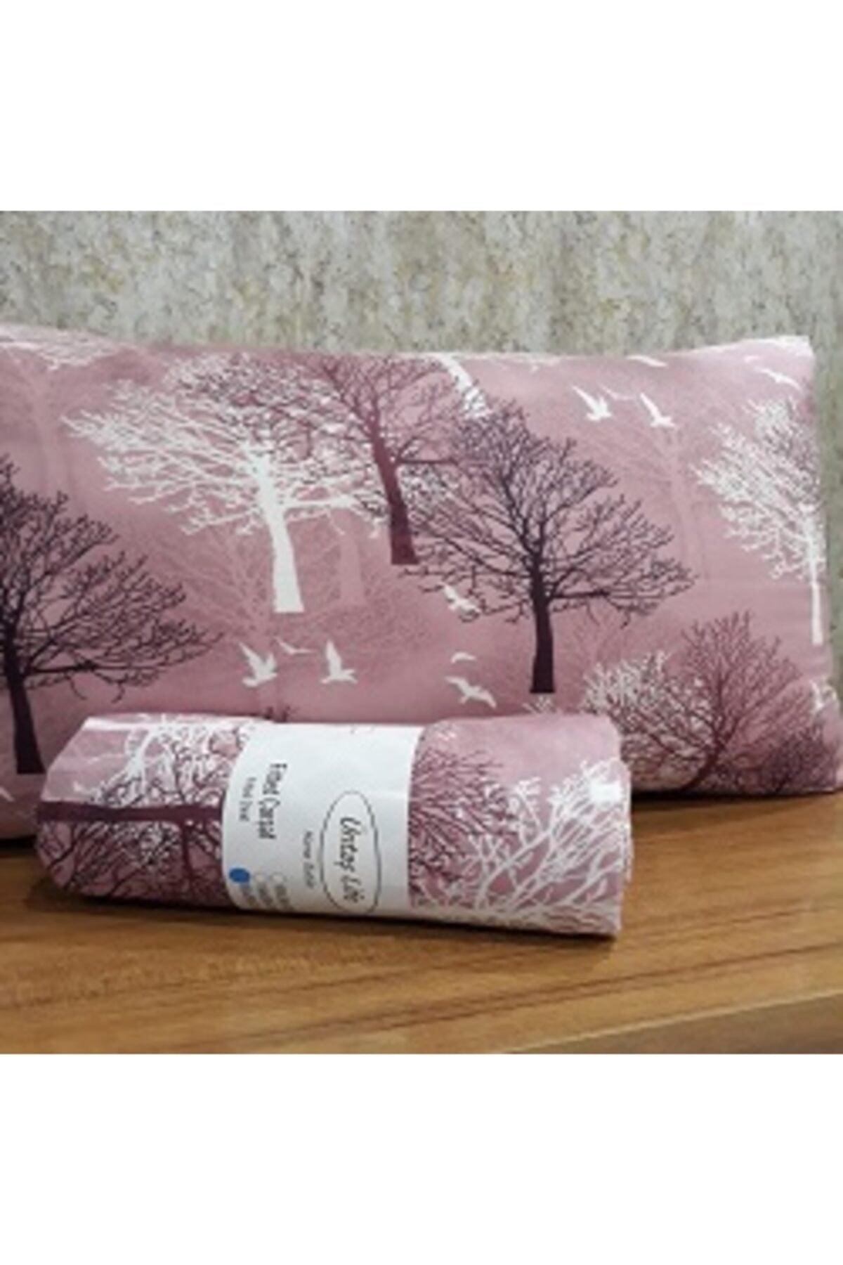 Life Pink Tree 160x200 Double Elastic Bed Sheet + 2 Pillow Cases - Swordslife