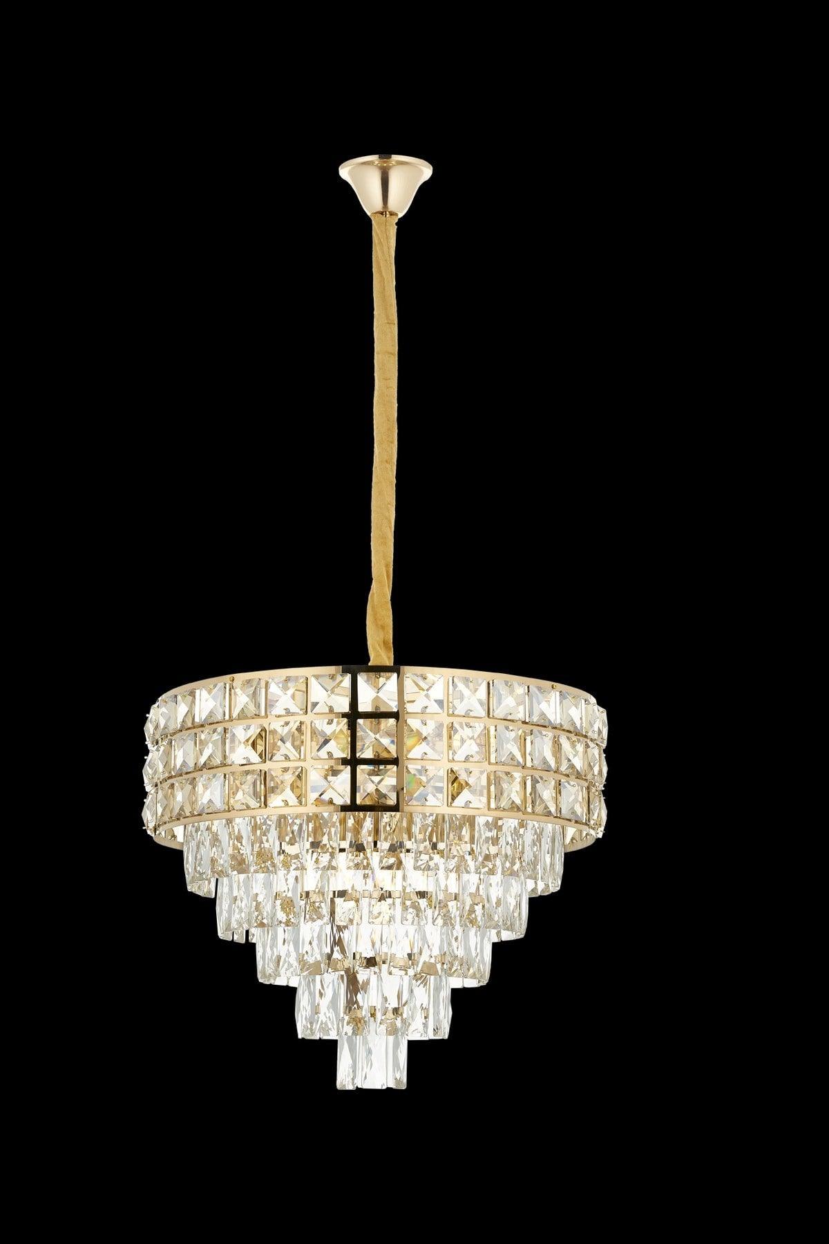 Liliana 50 Yellow Crystal Stone Chandelier - Swordslife