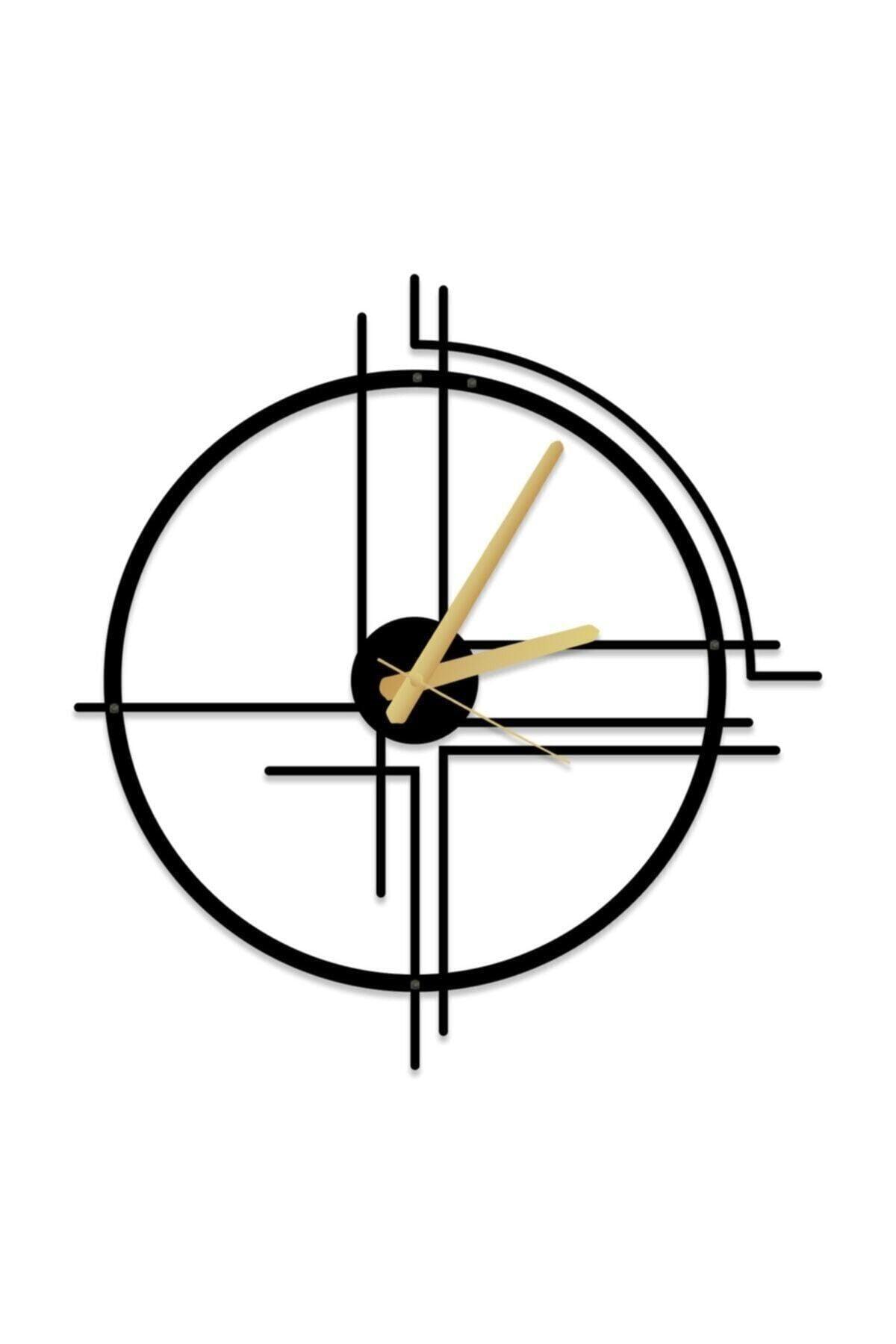 Lineal Decorative Metal Wall Clock Decor-50x50 cm - Swordslife