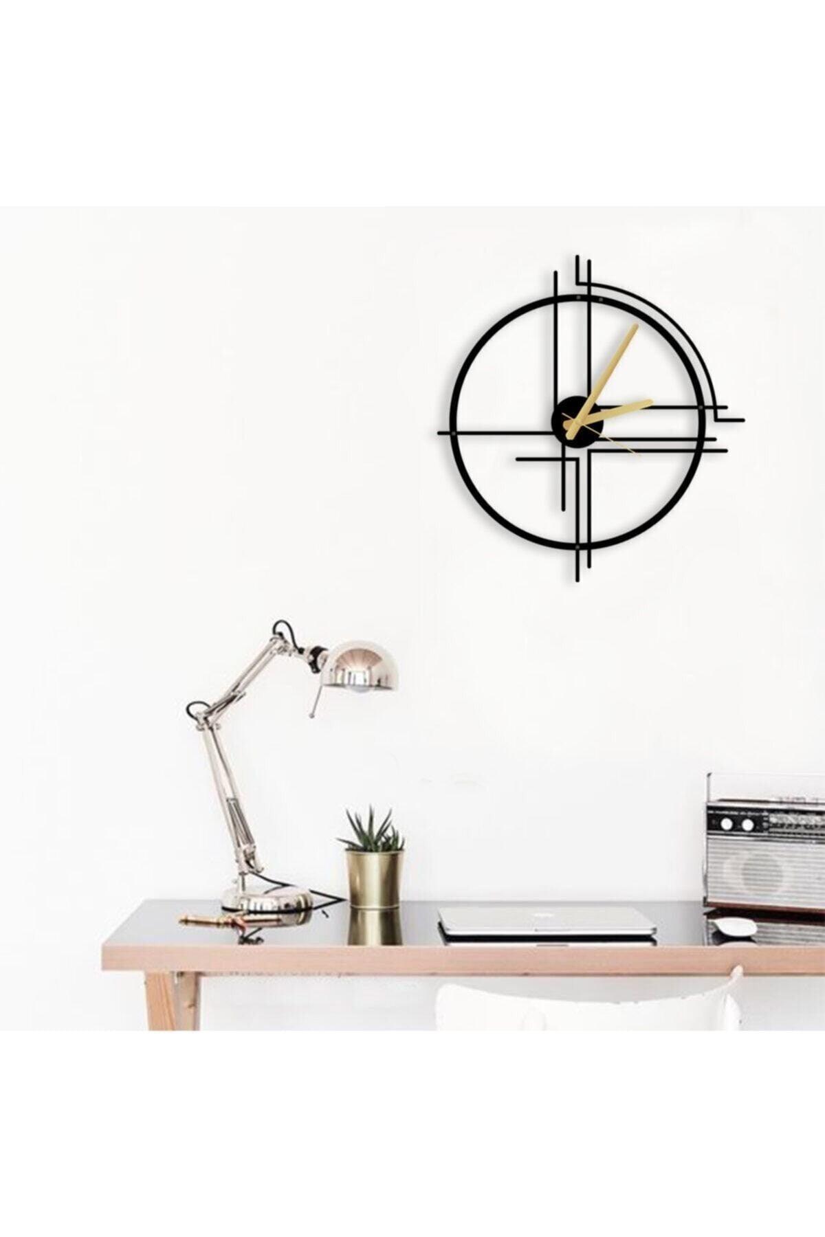 Lineal Decorative Metal Wall Clock Decor-50x50 cm - Swordslife