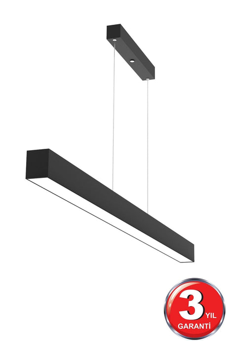 Linear 120cm (Black Case, Yellow Light) Led Pendant Lamp Modern Led Chandelier-linear Led Luminaire - Swordslife