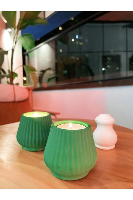 Liny 2 Green Tealight Candle Holder - Swordslife