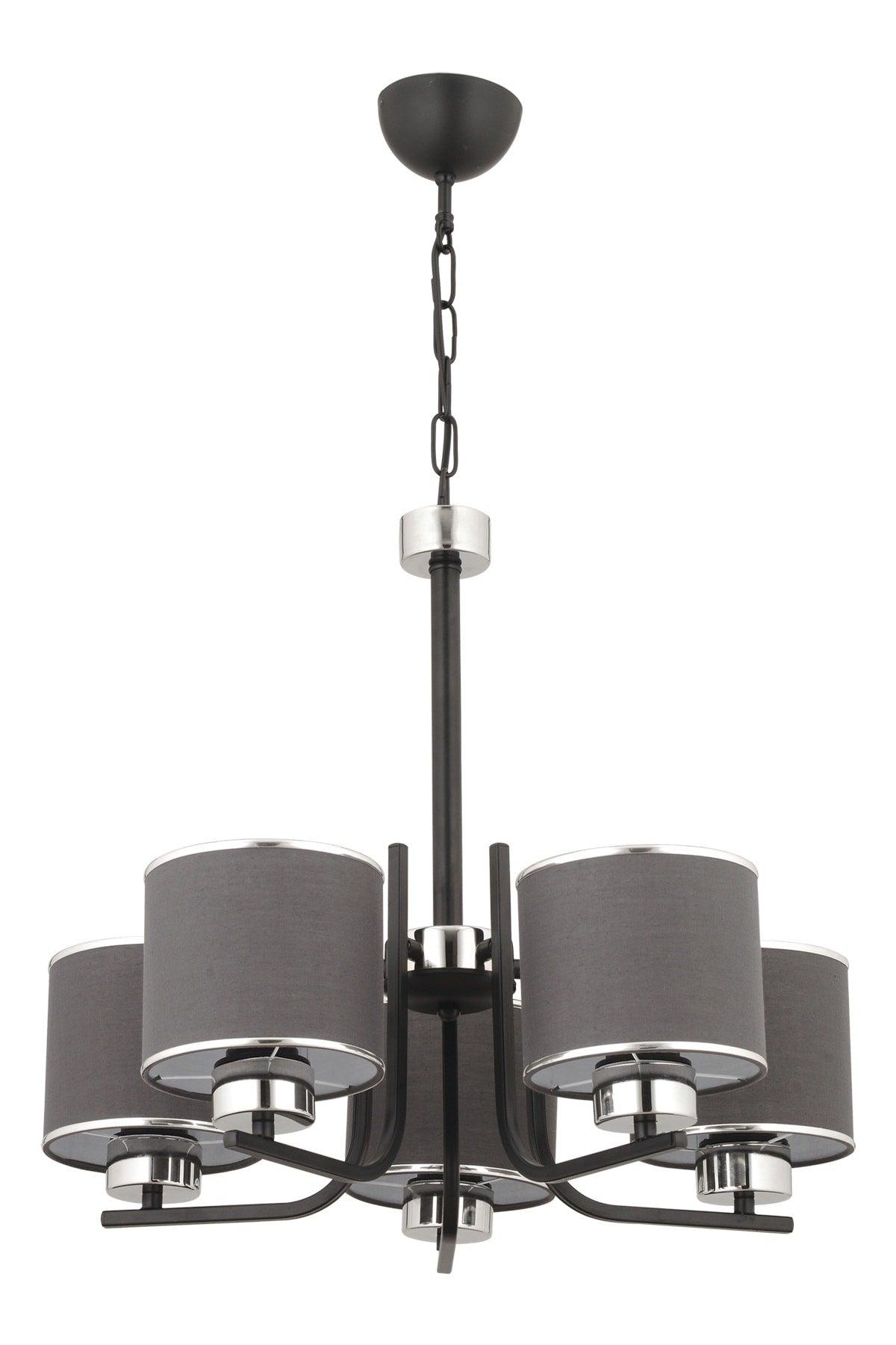 Lisbon 5 Li Anthracite Pendant Lamp Chandelier - Swordslife