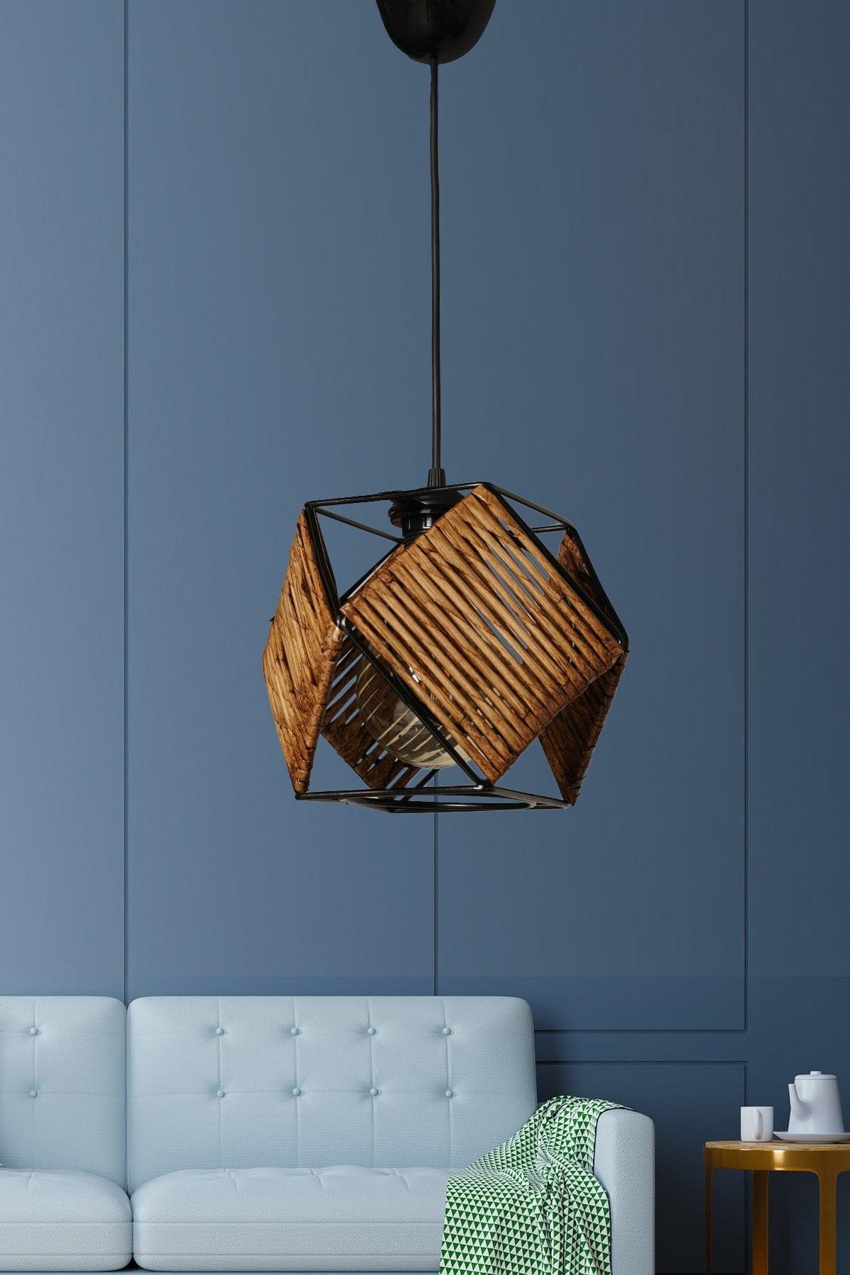 Lock Single Pendant Lamp Tumbled Black - Swordslife