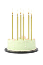 Long Gold Pastry Candle 20 Cm 6 Pcs - Swordslife