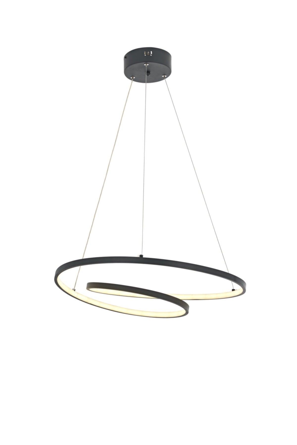 Lundra Pendant Lamp Led Chandelier Anthracite Color - Swordslife