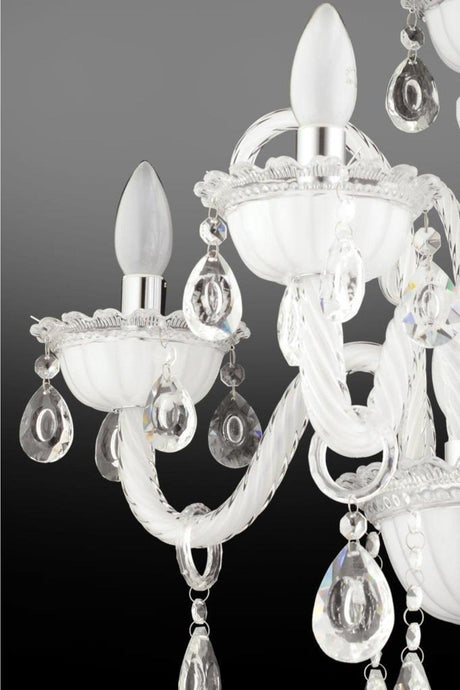 Lux Camkol 4 Piece White Chandelier - Swordslife