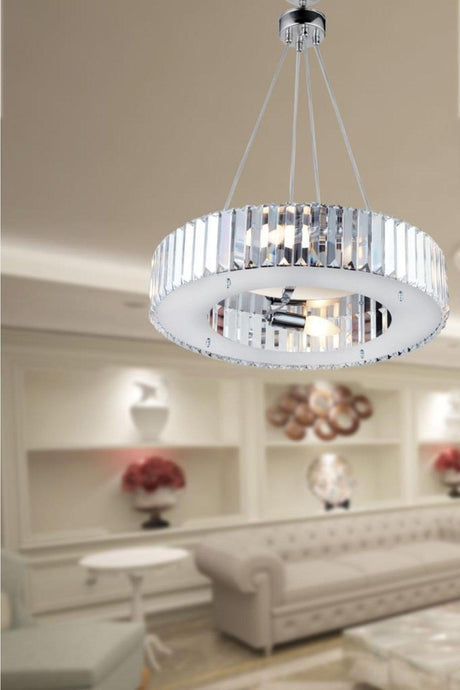 Luxury Diamond 47 Cm Chrome Chandelier - Swordslife