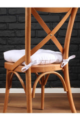 Lux Pofidik White Chair Cushion Special Stitched Laced 40x40cm - Swordslife