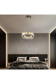 Luxury Modern Crystal Stone Pendant Lamp Led Chandelier 3 Colors Led Chandelier - Swordslife