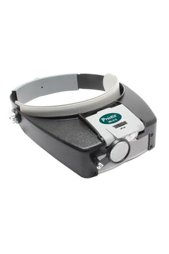 Head-Mounted Magnifier with Adjustable LED Light and Flexible Lens