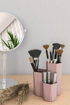 Multi-purpose organizer for makeup and brushes